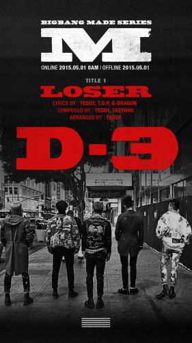 bigbang公开新歌《loser》海报 全球演唱会开跑在即